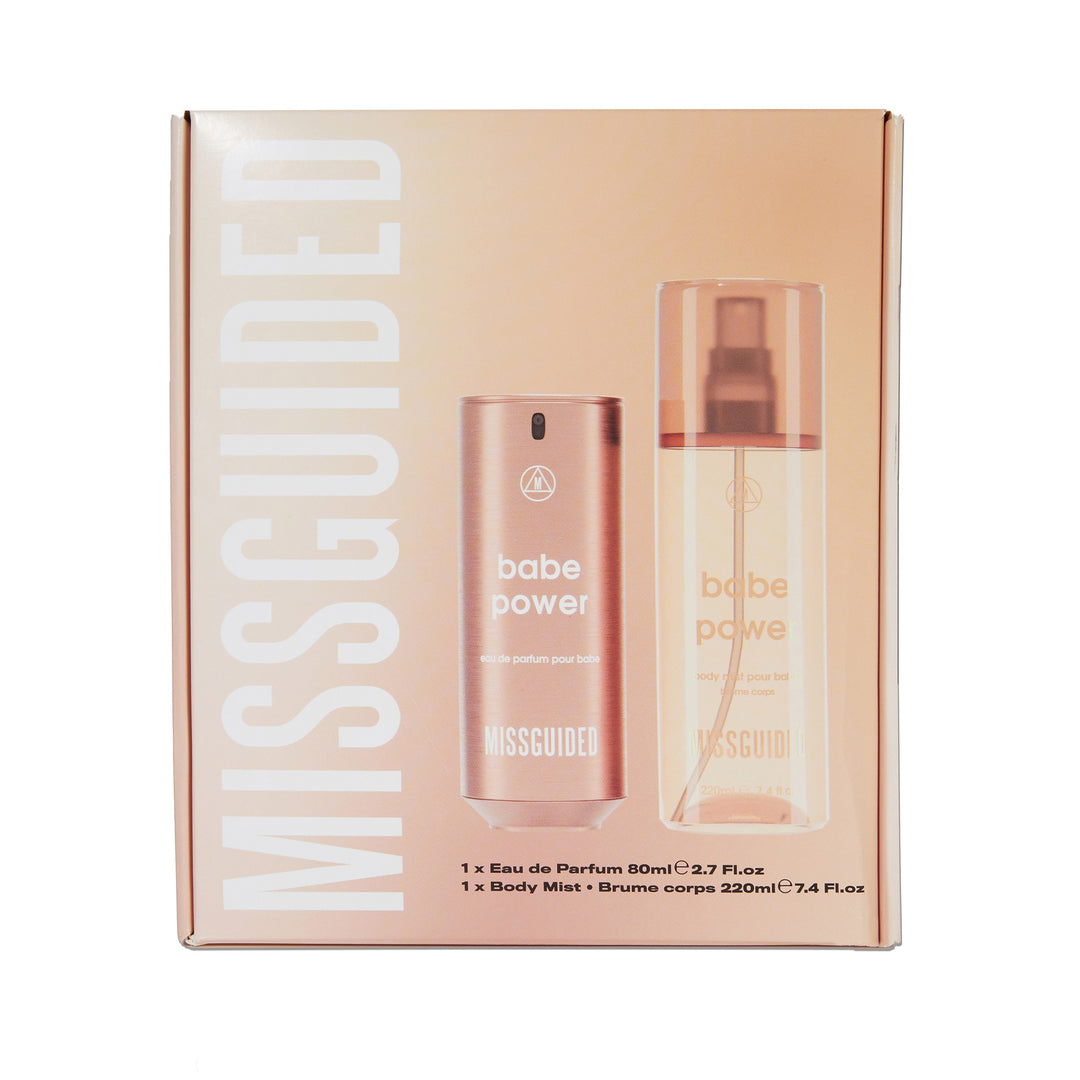 Missguided Babe Power Eau De Parfum 80ml Spray & Body Mist Gift Set