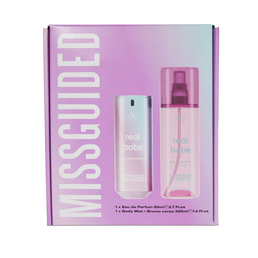 Missguided Real Babe Eau De Parfum 80ml Spray & Body Mist Gift Set