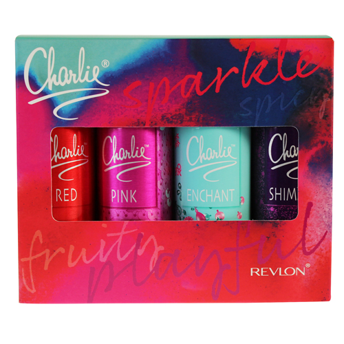 Revlon Charlie 4 X 50Ml Body Spray Red,Pink,Shimmer,Enchant