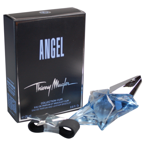 Thierry Mugler Angel EDP 25ml Refillable Spray & Leather Bracelet Gift Set
