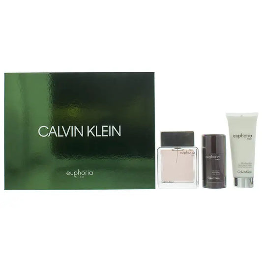 Calvin Klein Euphoria EDT 100ml & A/S 100ml & 75ml Deo Gift Set