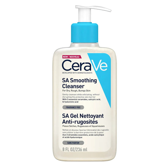 CeraVe SA Skin Smoothing Cleanser with Salicylic Acid for Dry, Rough & Bumpy Skin 236ml