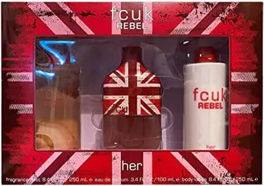 FCUK Rebel For Her Eau De Toilette 100ml Gift Set