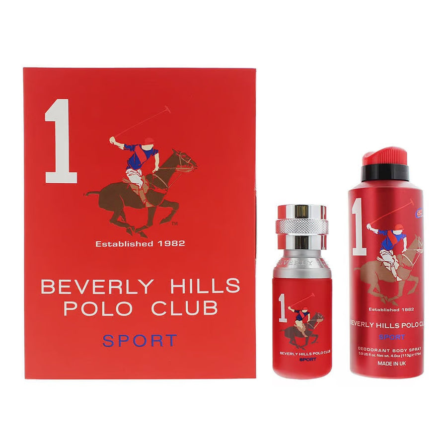 Beverly Hills Polo Club Sport Men One Eau De Toilette 100ml Gift Set