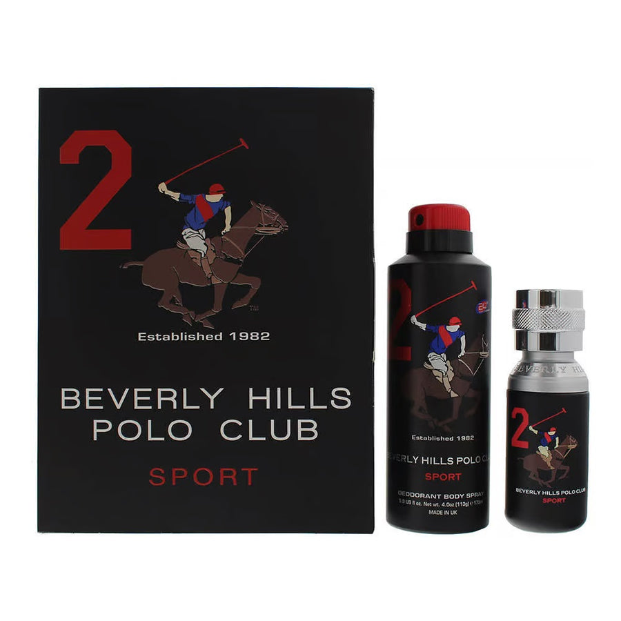 Beverly Hills Polo Club Sport Men Two Eau De Toilette 100ml Gift Set