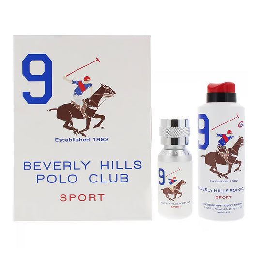 Beverly Hills Polo Club Sport Men Nine Eau De Toilette 100ml Gift Set